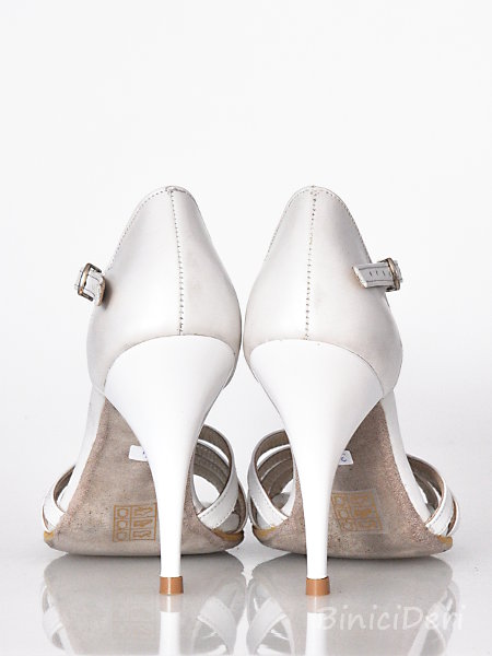 Bridal shoe - White tango daisy - 15pp - Click Image to Close