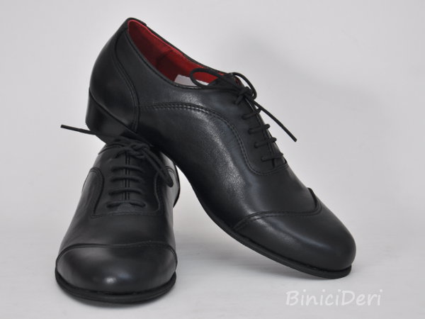 Men's tango shoe - Black - Click Image to Close