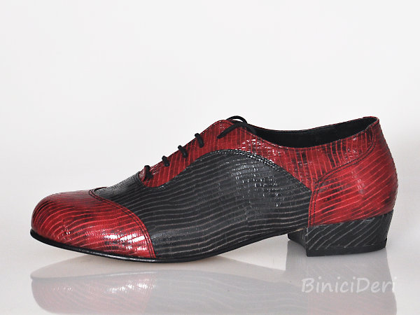 Erkek tango ayakkabısı - Kırmızı / Siyah