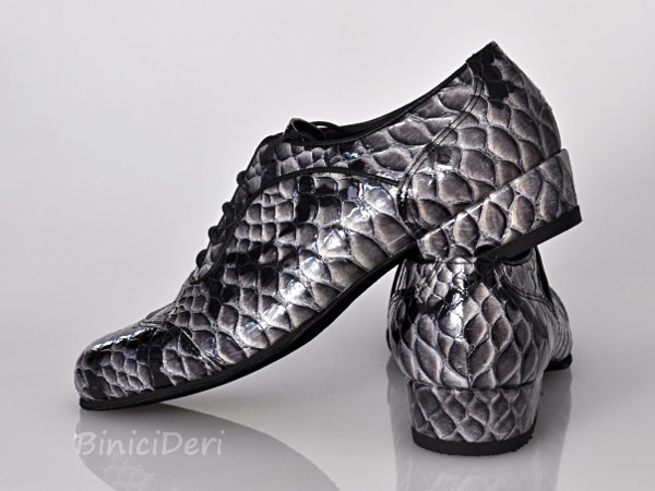 Men's tango shoe - Black Cobra
