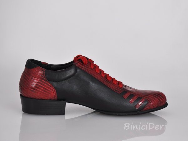 Men's sporty tango shoe - Red & Black