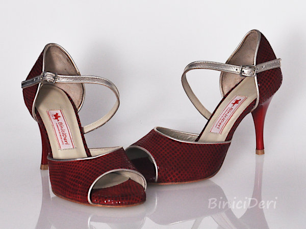 Women's tango shoe - Shiny Red