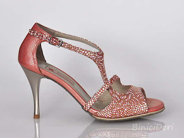 Kadın tango ayakkabısı - Kırmızı mozaik