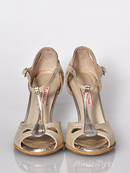 Women's tango shoe - Light Gold Jewel