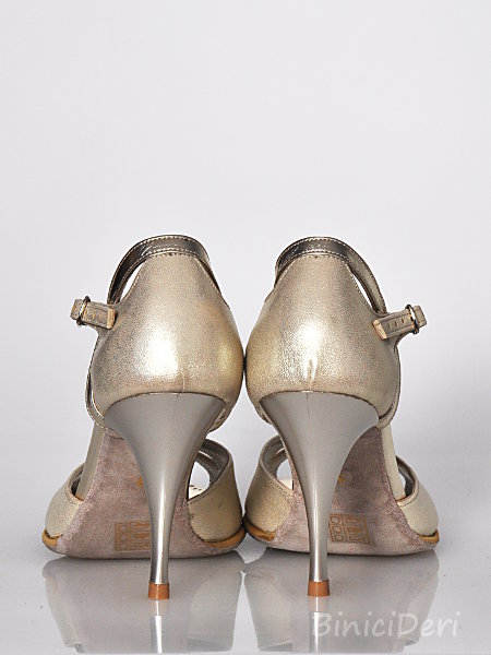 Women's tango shoe - Light Gold Jewel