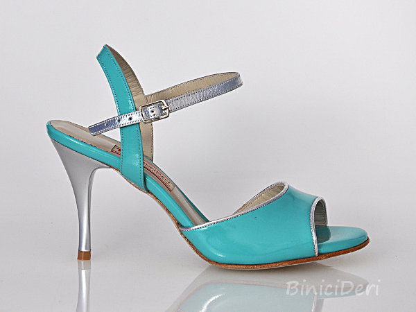 Women's tango sandal shoe - Turquoise patent