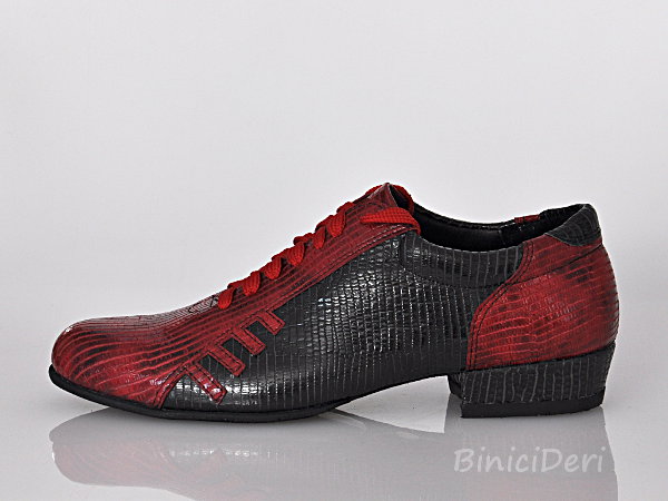 Erkek sportif tango ayakkabısı - Kırmızı / Siyah