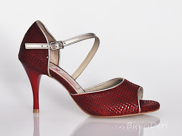 Women's tango shoe - Shiny Red