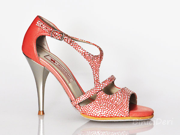 Women's tango shoe - Red Mosaic 15pp